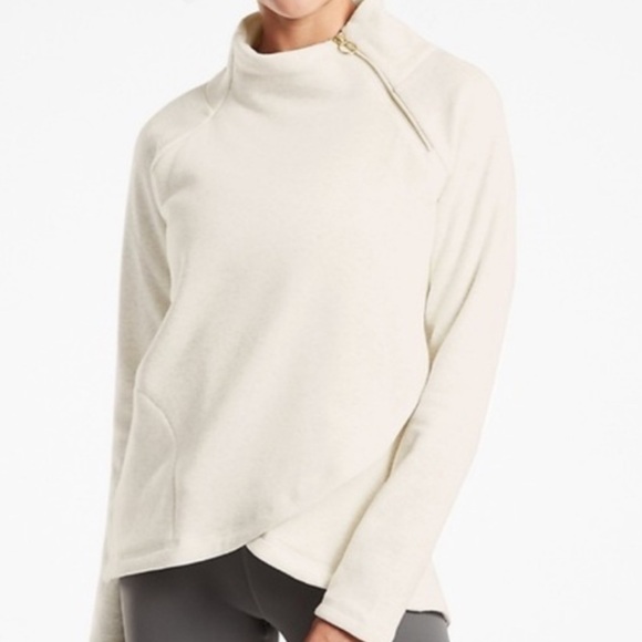 Athleta Tops - ATHLETA Cozy Karma Asym Pullover Oatmeal Heather Size S